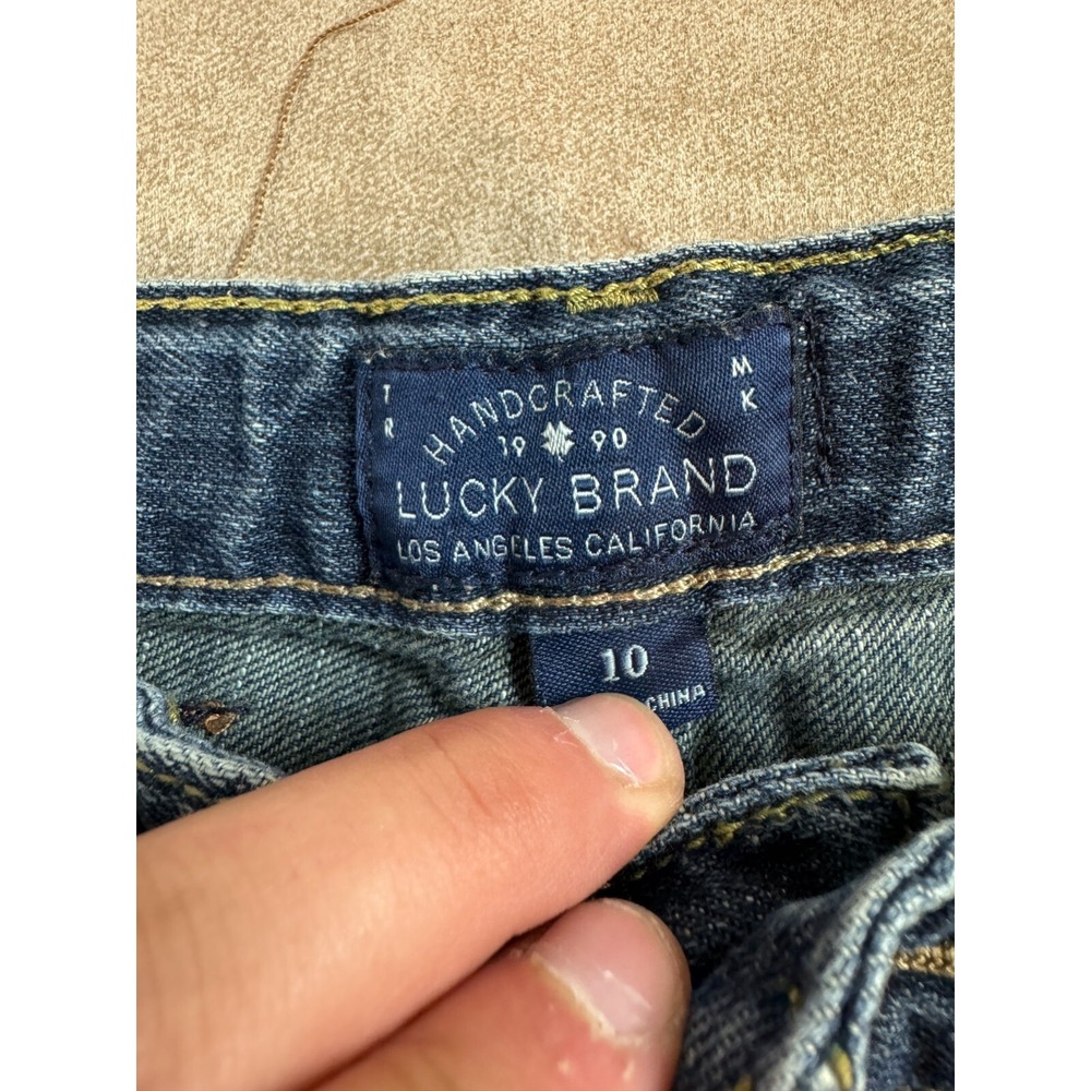 Lucky Brand Womens Billy Straight Low Rise 5-Pocket Zip Fly Blue Denim Jeans 10 - Picture 3 of 8